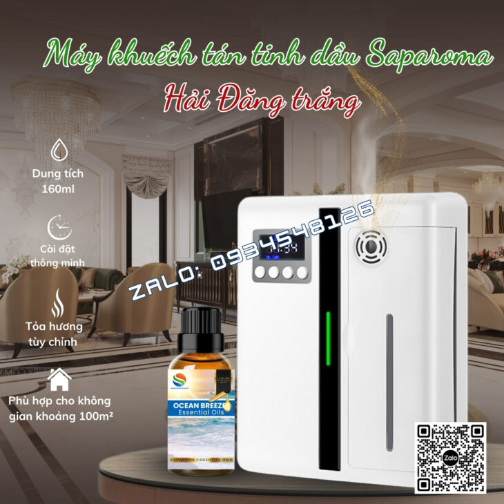 MÁY KHUẾCH TÁN TINH DẦU SAPAROMA – HẢI ĐĂNG 160ml, HỖ TRỢ KHỬ MÙI, THƠM PHÒNG, NHÀ HÀNG, KHÁCH SẠN