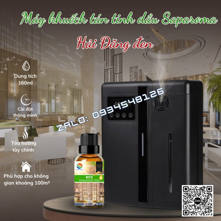 MÁY KHUẾCH TÁN TINH DẦU SAPAROMA – HẢI ĐĂNG 160ml, HỖ TRỢ KHỬ MÙI, THƠM PHÒNG, NHÀ HÀNG, KHÁCH SẠN