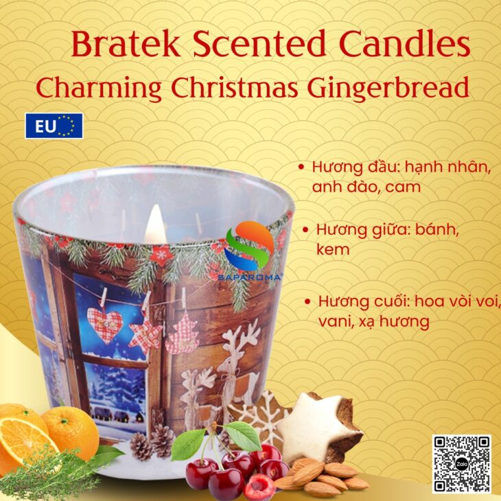 Nến thơm thiên nhiên cao cấp Bartek Candles 115g, hỗ trợ khử mùi, thơm phòng, decor trang trí
