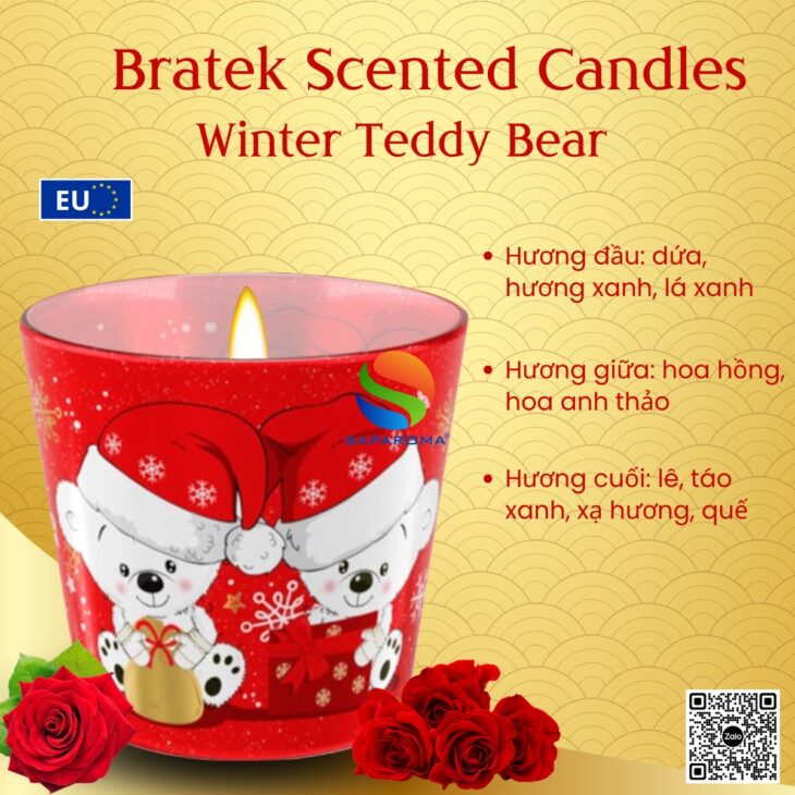Nến thơm thiên nhiên cao cấp Bartek Candles 115g, hỗ trợ khử mùi, thơm phòng, decor trang trí