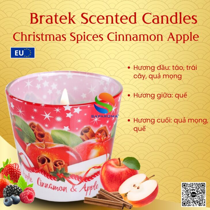 Nến thơm thiên nhiên cao cấp Bartek Candles 115g, hỗ trợ khử mùi, thơm phòng, decor trang trí