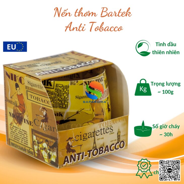 Nến thơm phòng cao cấp Bartek Candles 130g, quà tặng ý nghĩa, thơm phòng, hỗ trợ khử mùi