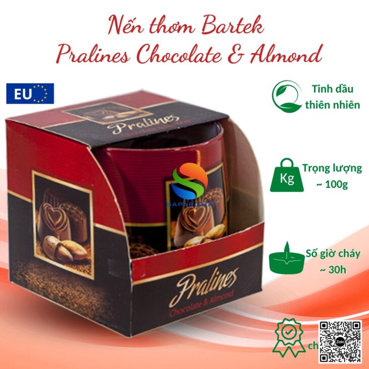 Nến thơm phòng cao cấp Bartek Candles 130g, quà tặng ý nghĩa, thơm phòng, hỗ trợ khử mùi