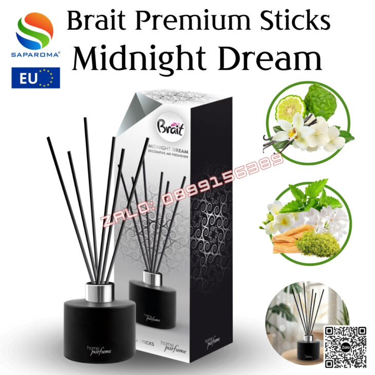 Tinh dầu khuếch tán cao cấp BRAIT 100ml thơm phòng, sang trọng, nhập khẩu Châu Âu