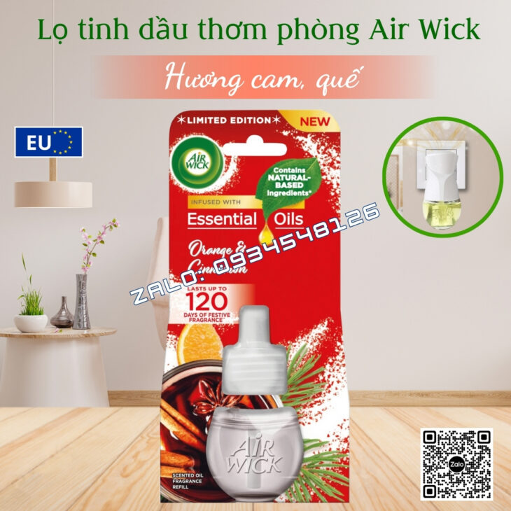 LỌ TINH DẦU THIÊN NHIÊN CAO CẤP AIR WICK 19ML, THƠM PHÒNG, HỖ TRỢ KHỬ MÙI, NHẬP KHẨU CHÍNH HÃNG