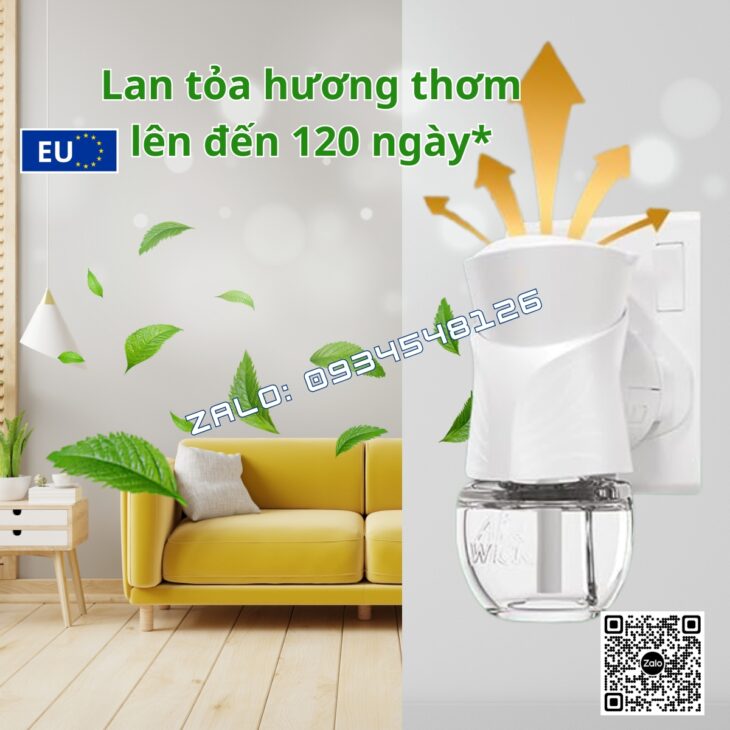 BỘ TINH DẦU KHUẾCH TÁN TỰ ĐỘNG AIR WICK 19ML CẮM ĐIỆN, THƠM PHÒNG, HỖ TRỢ KHỬ MÙI, NHẬP KHẨU CHÂU ÂU