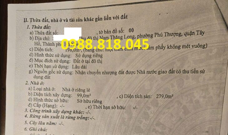 Chính chủ Bán gấp biệt thự Ciputra 198m2 mặt tiền 9m, 3.5 tầng, đường đôi rộng 30m, miễn TG