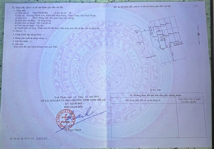 ???? BÁN LÔ ĐẤT 85m2 KHU A – K1 TP. PHAN RANG – VỊ TRÍ TRUNG TÂM SẦM UẤT ????