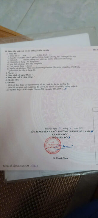 CC cần bán lô đất 103m lô góc tại phú nghĩa chương mỹ hà nội