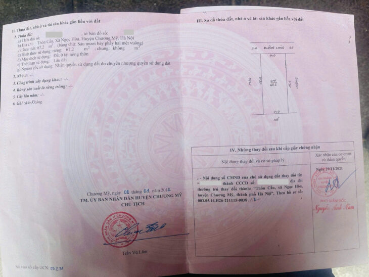 Chủ cần tiên cần thanh khoản nhanh lô đất 67m ngọc hòa chương mỹ hà nội