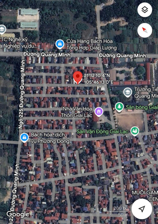 Bán 60m đất tổ 3, TT Quang Minh, Mê Linh. Gần sân bóng Giai Lạc. Đường thông bàn cờ