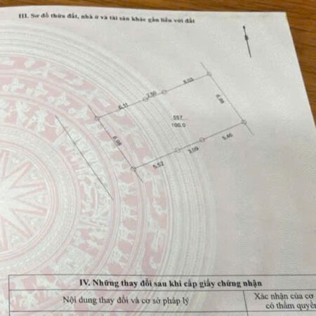 Bán 100m đất thôn Đồng Vỡ, Thanh Lâm, Mê Linh. Gần KCN Quang Minh, oto đỗ