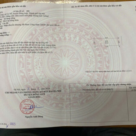 BÁN ĐẤT 51M2 XÓM TRONG UY NỖ ĐÔNG ANH – LÔ GÓC SIÊU ĐẸP