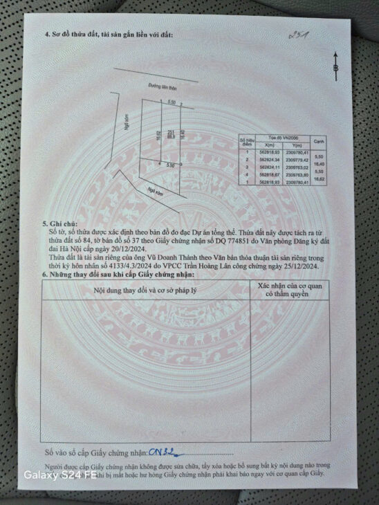 CC cần bán DT 89,8m full thổ cư mặt đường KD bất chấp đường 2 ô tô tránh