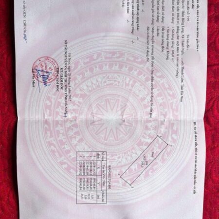 GIÁ TỐT – CHÍNH CHỦ Cần Bán Nhanh LÔ Đất Huyện Thanh Liêm tỉnh HÀ NAM