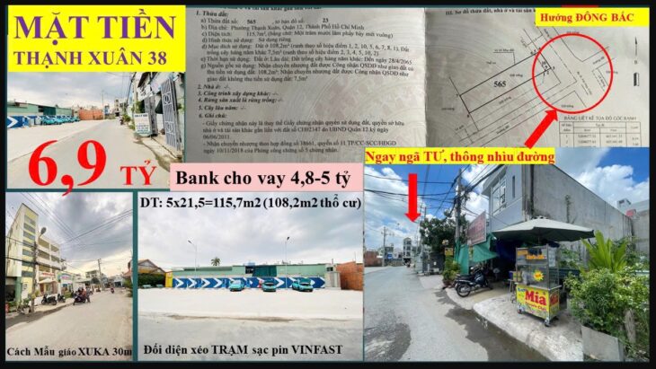 34. ĐẤT MẶT TIỀN TX38 -115.7M32 , CÓ 1,3 tỷ MUA ĐC , TIỆN KINH DOANH ĐỦ THỨ 6,9 tỷ