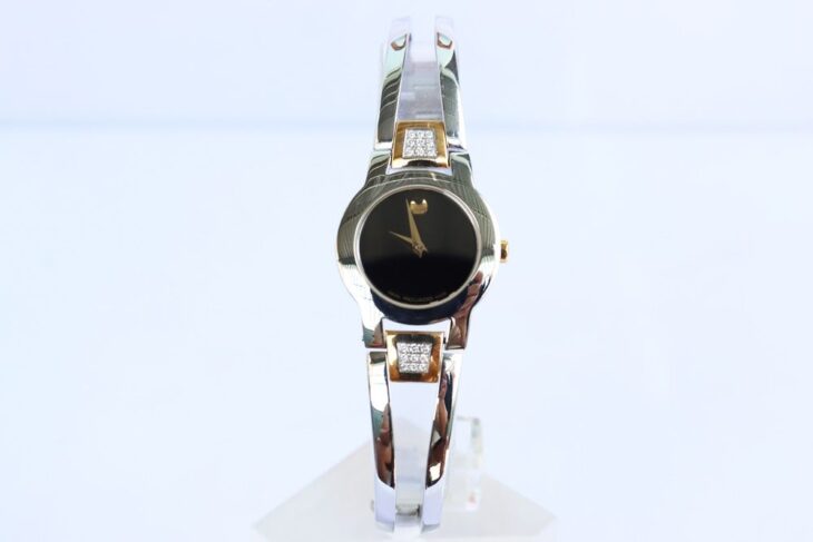 Đồng Hồ Nữ Movado ( Lắc Tay ) Demi Vàng – Niềng Kim Cương thiên nhiên – Fullbox
