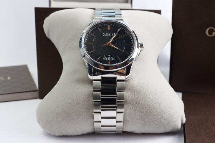 Đồng Hồ Nam GUCCI G-Timeless Automatic dây thép / Thiết kế lộ máy – Size 38mm FullBox