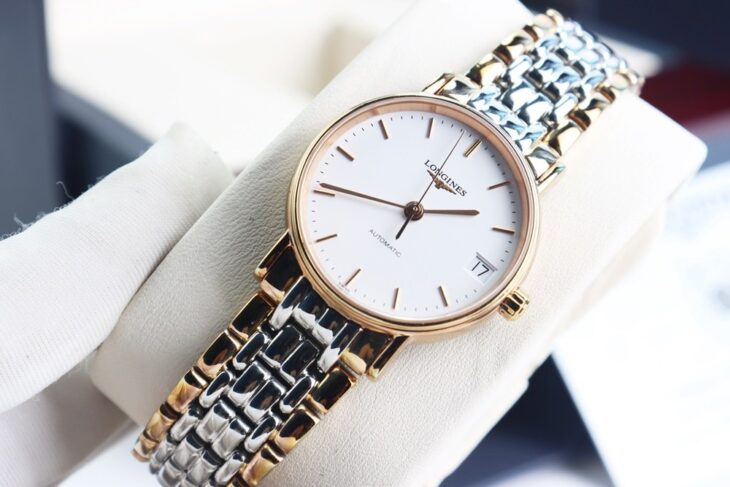Đồng Hồ Nữ : Longines Presence Automatic – Demi Vàng Hồng – Size 30mm Fullbox…