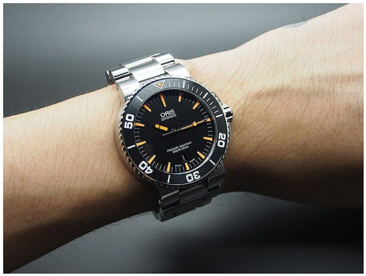ĐH Nam : Oris Aquis Divers date Automatic dây thép – Siêu Lướt, Size 43mm…