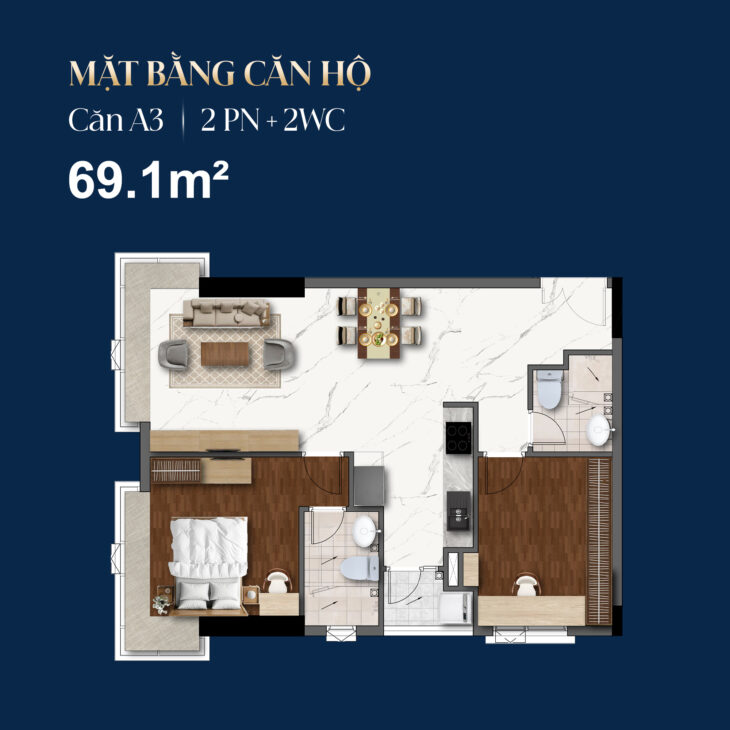 Giá chỉ từ 3.8 TỶ/CĂN 2PN – Thanh toán linh hoạt, hỗ trợ lãi suất 0% trong 18 tháng