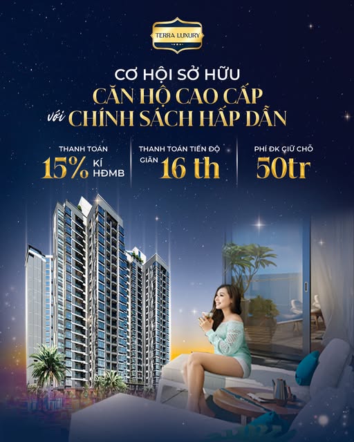 Chỉ với 3,8 Tỷ Sở Hữu Ngay Căn Hộ Terra Luxury 3PN View Sông và Landmark 81