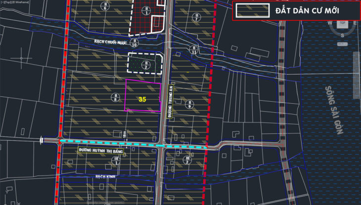 Bán đất đường Trung An – 4273m2 – 57×73 nở hậu 65m – 300m2 thổ cư – xã Trung An – Củ Chi