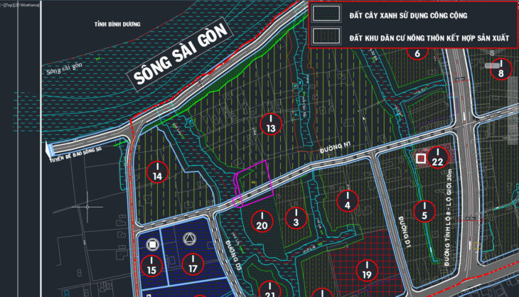 Nhà vườn 2 mặt tiền view sông 1/ Tỉnh Lộ 8 – 3382m2 – 55×58 – 250m2 – xã Bình Mỹ – Củ Chi