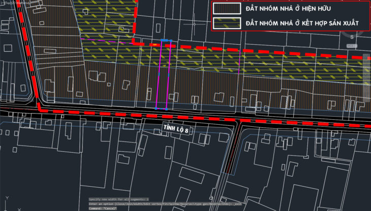 Bán đất mặt tiền Tỉnh Lộ 8 – 1394m2 – 13×99 – 300m2 thổ cư – xã Hòa Phú – Củ Chi