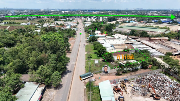 Siêu rẻ! Bán đất 1.042m² mặt tiền Quốc lộ 51, An Phước – Giá chỉ 14 triệu/m²