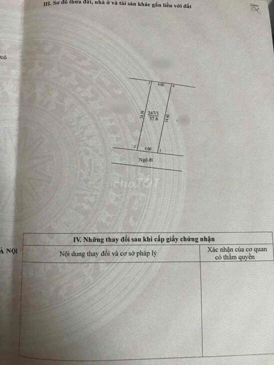 Bán đất Kim Chung, 58m, oto lùi vào đất, giá đầu tư.