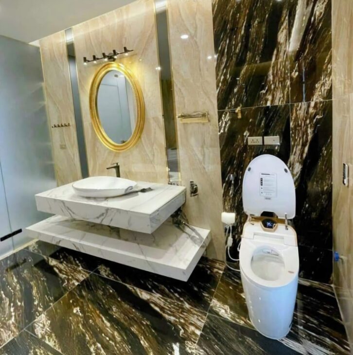 Cho thuê nhà hai mặt tiền,mới, Lạc Long Quân, 100m2x 5T vỉa hè 29 Tr