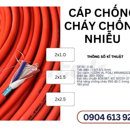 Cáp tín hiệu báo cháy chống cháy chống nhiễu 2×1.0mm Altek Kabel