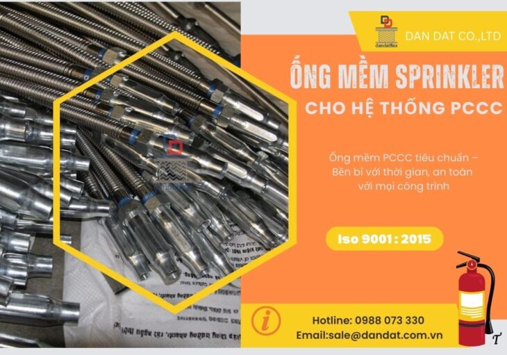 Ống chữa cháy, ống nối đầu phun sprinkler, dây nối mềm inox cho sprinkler, ống nối mềm cứu hỏa