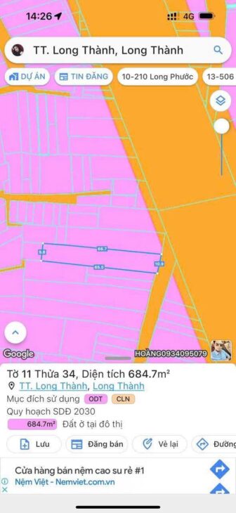 SIÊU PHẨM 2 MẶT TIỀN NGAY TRUNG TÂM THỊ TRẤN LONG THÀNH