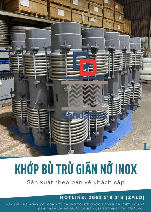 Khớp nối giãn nở inox, khớp chống rung, khớp nối inox, khớp co giãn inox, ống giãn nở nhiệt inox