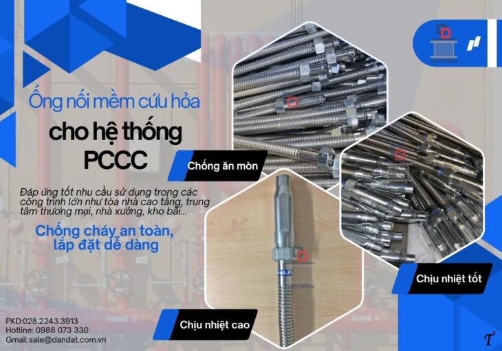 Ống chữa cháy, ống nối đầu phun sprinkler, dây nối mềm inox cho sprinkler, ống nối mềm cứu hỏa