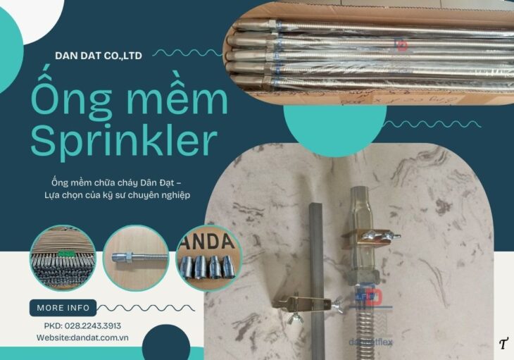 Ống chữa cháy, ống nối đầu phun sprinkler, dây nối mềm inox cho sprinkler, ống nối mềm cứu hỏa