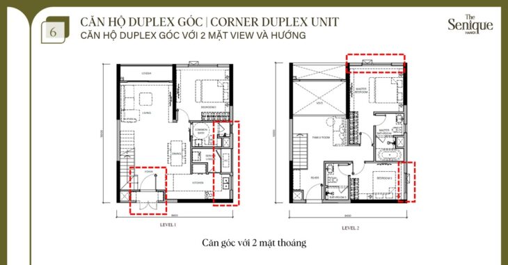 Bán căn góc Duplex The Senique Hà Nội tầng đẹp view bể bơi và nhà hát Gia Lâm