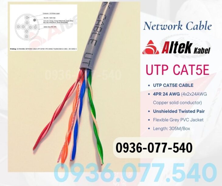 Bán Cáp mạng Lan UTP Cat5E Altek Kabel, Network Cable, cuộn 305m tại HCM