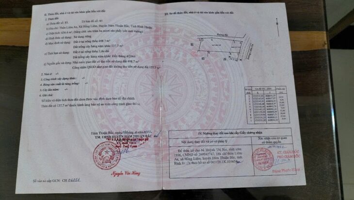 CHÍNH CHỦ CẦN BÁN GẤP LÔ ĐẤT GIÁ ĐẦU TƯ NGAY XÃ Hồng Liêm, HÀM THUẬN BẮC, BÌNH THUẬN