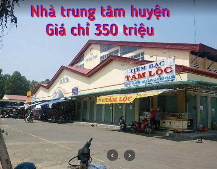 Nhà trung tâm huyện, thổ cư toàn bộ, 2 mặt tiền đường, sát bên là chợ Huyện, Bến xe,