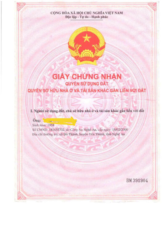 HOT HOT – CHÍNH CHỦ CẦN BÁN LÔ ĐẤT TẠI 7 NGÁCH 9/18, đường Trần Tấn, P.Hưng Lộc TP. Vinh, Nghệ An