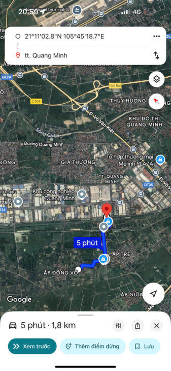 Bán 43m đất tổ 9, Quang Minh, Mê Linh. Gần KCN và trường cao đẳng Y Dược