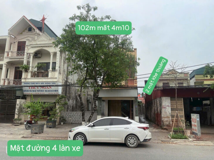Nhà mặt phố Gần Công An Tỉnh Hà Nam 102m2 3ty990