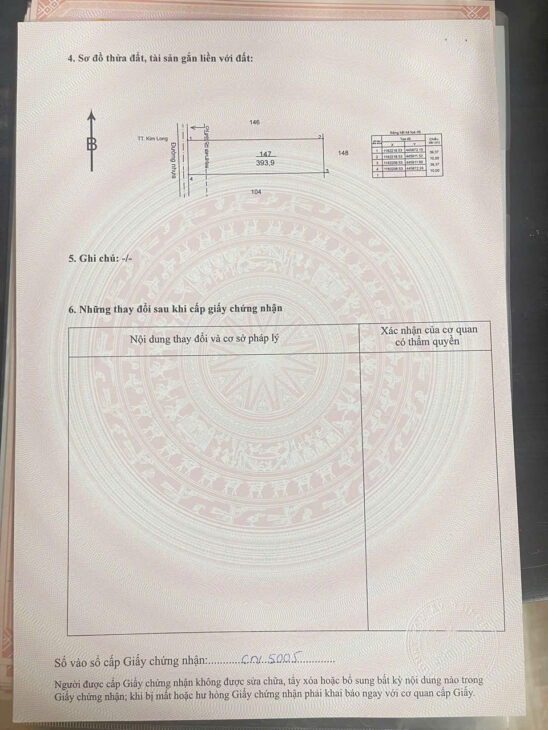 Chỉ 1,3 tỷ 393m2 có 80m2 thổ cư, đường nhựa 6m, đất vuông vức, đã xây tường bao đẹp, dân cư hiện hữu