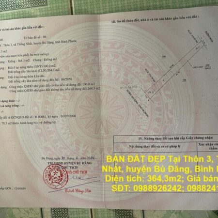 ĐẤT ĐẸP – GIÁ TỐT CHÍNH CHỦ BÁN ĐẤT ĐẸP Tại Thôn 3, Thống Nhất, huyện Bù Đăng, Bình Phước ĐẤT ĐẸP – GIÁ TỐT CHÍNH CHỦ BÁN ĐẤT ĐẸP Tại Thôn 3, Thống Nhất, huyện Bù Đăng, Bình Phước