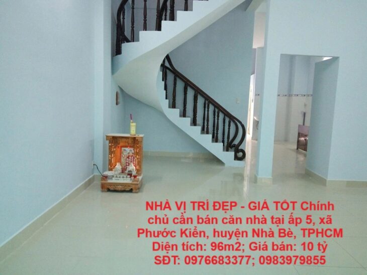 NHÀ VỊ TRÍ ĐẸP – GIÁ TỐT Chính chủ cần bán căn nhà tại huyện Nhà Bè, TPHCM
