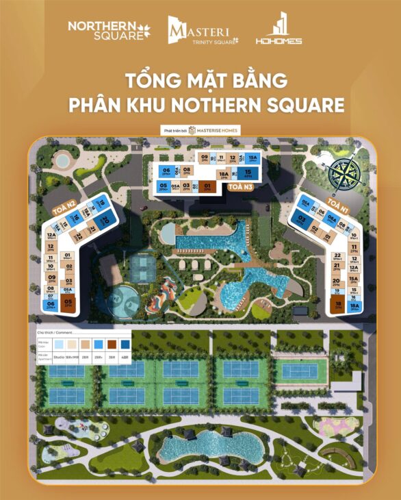 BÁN CĂN HỘ 2PN TẤNG TRUNG TẠI MASTERI TRINITY SQUARE – VINHOMES OCEAN PARK 2.