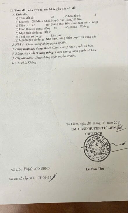 NHÀ ĐẸP – GIÁ TỐT – Bán Nhà Phường Minh Khai, Quận Bắc Từ Liêm, TP Hà Nội